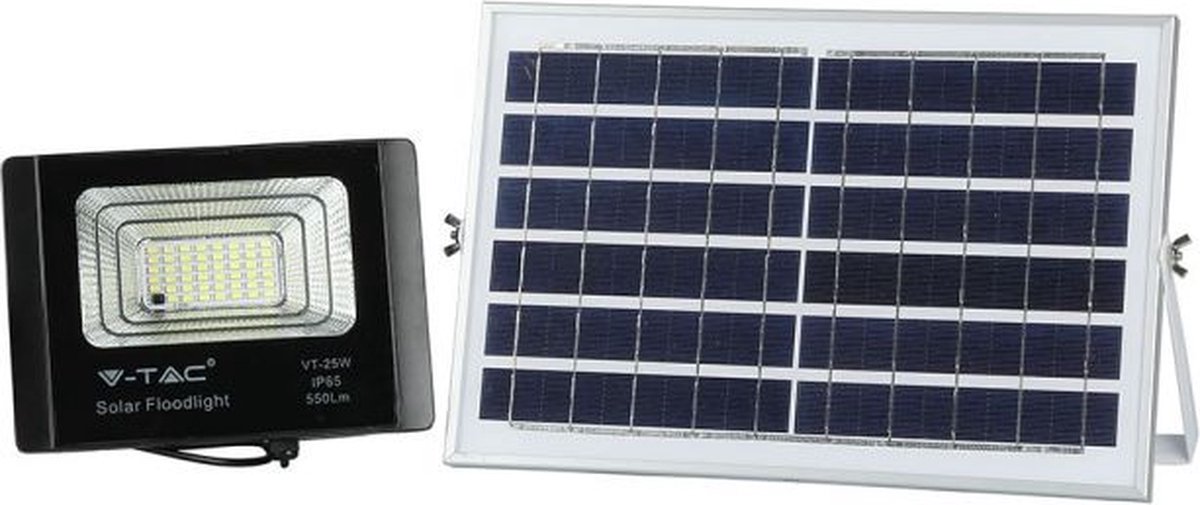 Projecteur Solar V-tac VT -25W avec panneau solaire - 550 Lm - 4000K |  bol.com