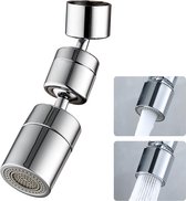 BOTC Kraan kop zilver - Waterbesparende kraankop - Krachtige kraankop - Hogedruk kraan - Roterende sproeikop-WUH00103