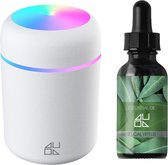 Aroma Diffuser White - Luchtbevochtiger - Diffuser - Inclusief Essential Oil Eucalyptus