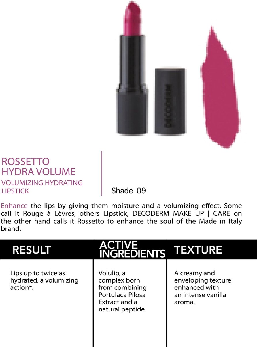 ROSSETTO HYDRA VOLUME 09 VOLUMIZING HYDRATING LIPSTICK 4ML