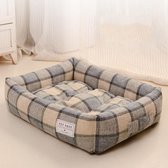 Hondenmand Grey Plaid M  - Grijs  - 56 x 40 cm