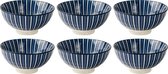 Gusta Out of the Blue - Schaaltje - Kom - ø10 cm - Stripes - set 6 stuks