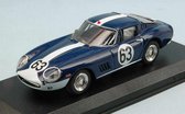 The 1:43 Diecast Modelcar of the Ferrari 275 GTB/4 Coupe #63 of Spa of 1967. The drivers were Vestey and Gaspar. The manufacturer of the scalemodel is Best Model. This model is only available online