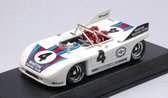 The 1:43 Diecast Modelcar of the Porsche 908/3 #4 of the Nurburgring of 1971. The drivers were Marko and V. Lennip. The manufacturer of the scalemodel is Best Model. This model is only available online