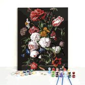VITAMO Schilderen Op Nummer met Frame - Complete set - 40 x 50cm - Bloemen
