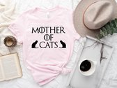 Lykke Mother of Cats T-shirt| Kattenliefhebber| Cat mom t-shirt| Maat S