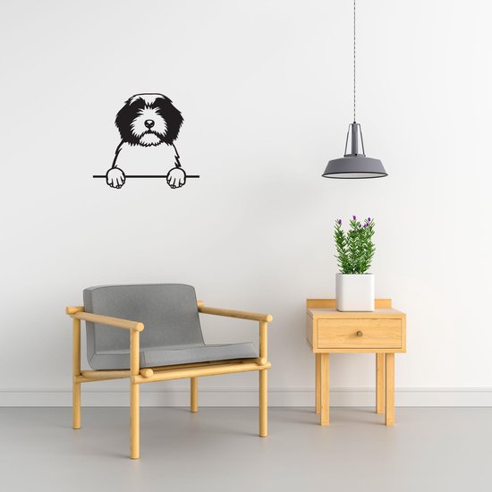 Berger de plaine polonais - Chien de berger polonais de plaine - chien avec pattes - XS - 20x22cm - Zwart - décoration murale