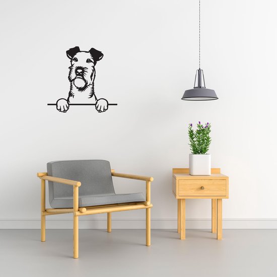 Terrier irlandais - chien avec pattes - XS - 25x26cm - Zwart - décoration murale