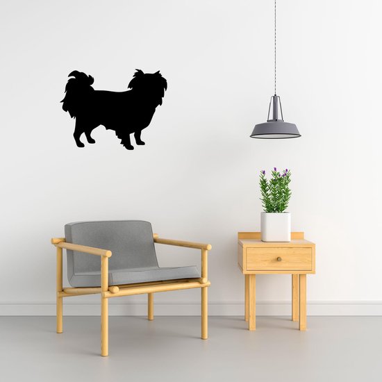 Japanese Chin - Silhouette chien - M - 60x79cm - Zwart - décoration murale