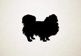 Pekingees - Silhouette hond - S - 41x55cm - Zwart - wanddecoratie
