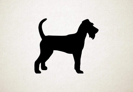 Ierse terriër - Silhouette hond - S - 45x52cm - Zwart - wanddecoratie