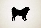 Kaukasische owcharka - Caucasian Shepherd Dog - Silhouette hond - S - 42x56cm - Zwart - wanddecoratie