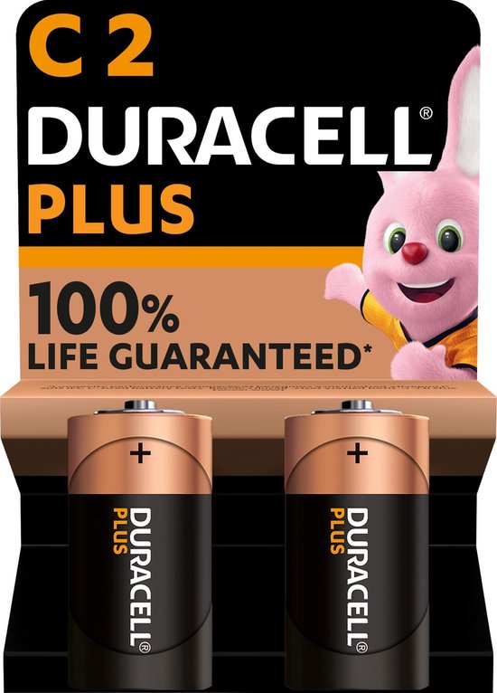 Duracell Plus C-alkalinebatterijen - 2 stuks