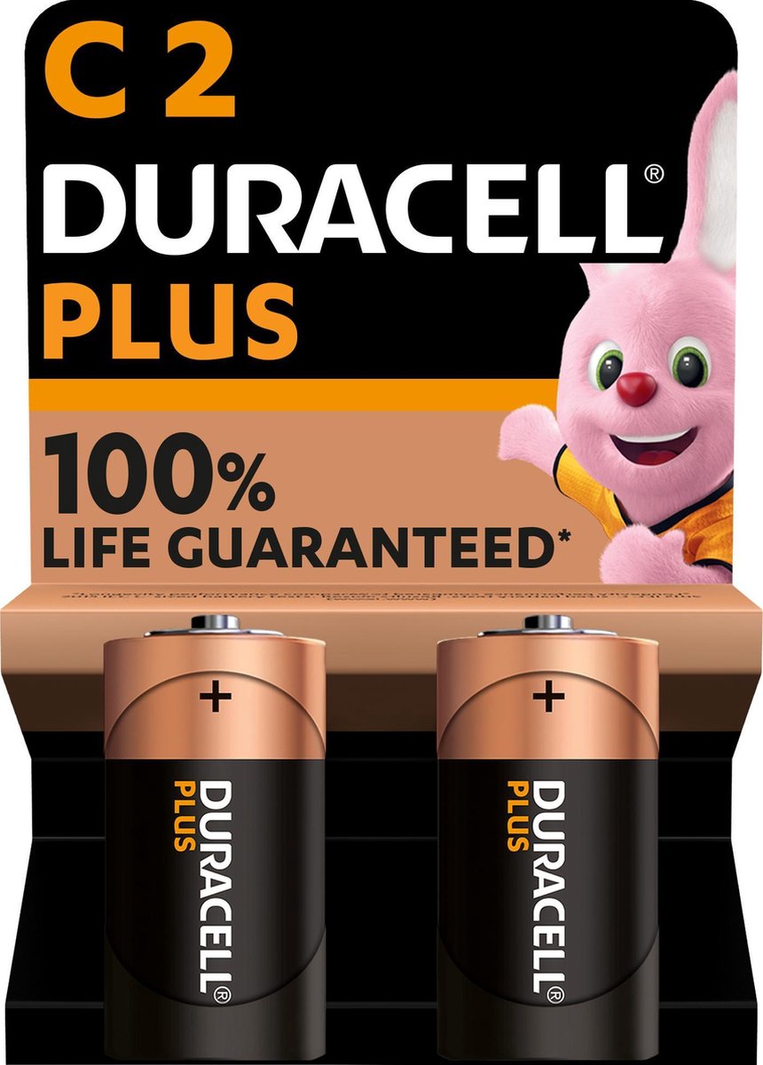 Duracell Plus C-alkalinebatterijen - 2 stuks - Duracell