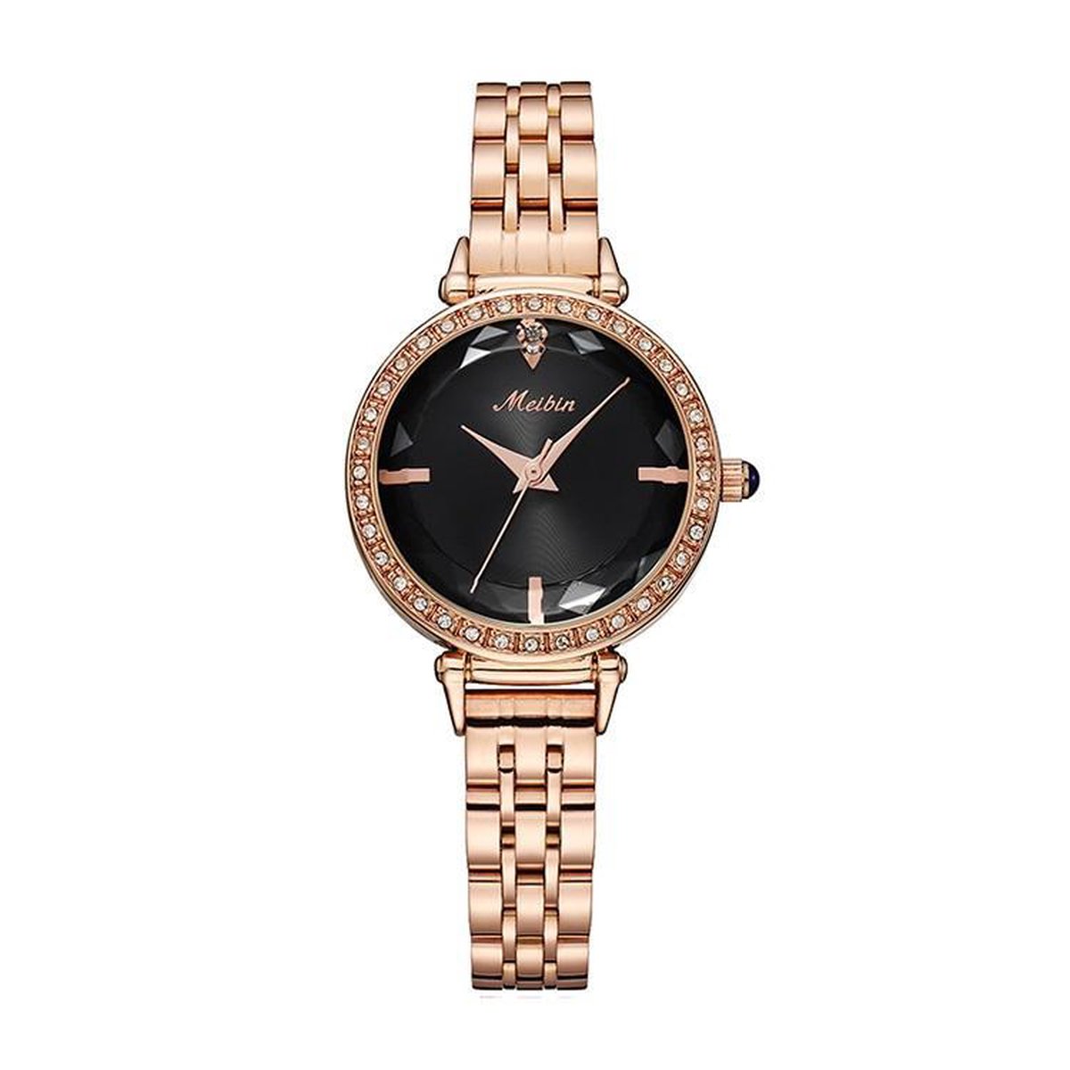 Longbo - Meibin - Dames Horloge - Rosé/Zwart - 30mm (Productvideo)