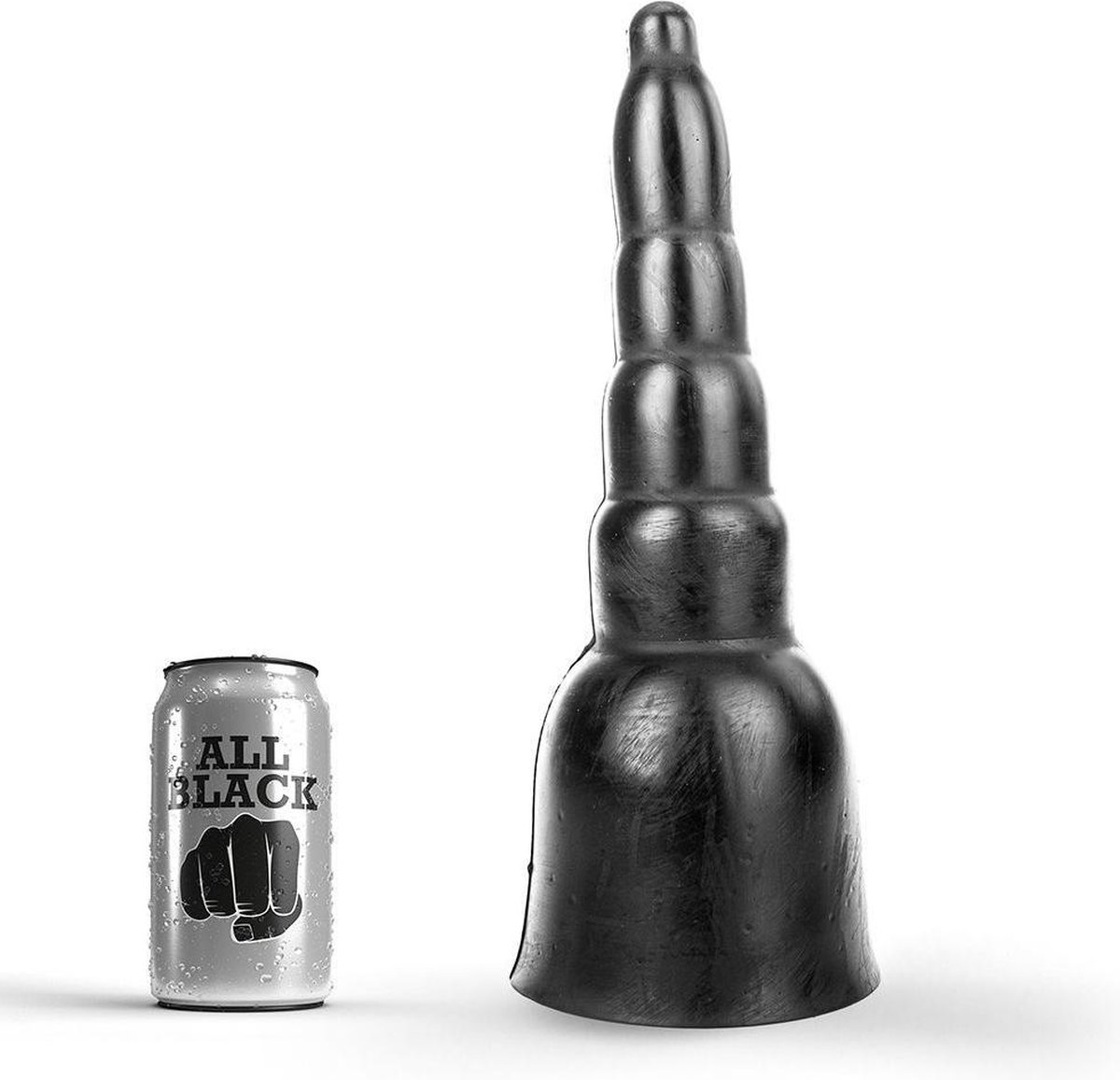 All Black Grote zwarte dildo in piramide stijl