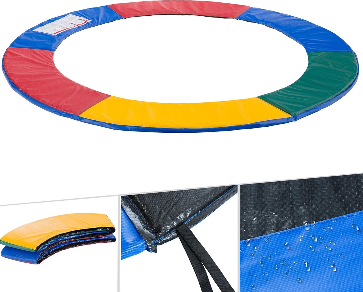AREBOS - Trampoline Rand - 244 cm - Pvc - Beschermrand Trampoline - Kleurrijk