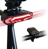 Cloxks – Fietslicht – Multifunctioneel fietslicht – Achterlicht met richtingaanwijzers – Fietslicht oplaadbaar – Fietslichten – Fietsalarm – Afstandbediening – Bike Alarm – Waterdi