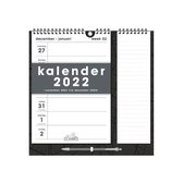 Hobbit - Weekkalender memo rechts - Zwart - 2022 - Spiraalgebonden - Week per pagina - 30x30cm