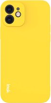 iPhone 12 Hoesje - IMAK Slim-Fit TPU Back Cover - Geel