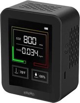 Foumt - Co2 Meter - Co2 Meter binnen - Co2 Melder - Luchtkwaliteitsmeters - Zwart