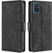 Telefoonhoesje Samsung Galaxy A51 | Hoogwaardig Pu Leren Bookcase | Pasjeshouder | Luxe Uitstraling | Zwart
