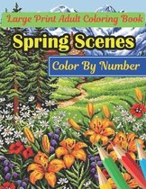 Spring Scenes Color By Number Large Print Adult Coloring Book