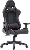 LORIOTH® Gamestoel - Luxe bureaustoel - Kantoor stoel - Ergonomisch - Bureaustoel met hoofdkussen - Verstelbare armleuning - Gaming chair - Zwart