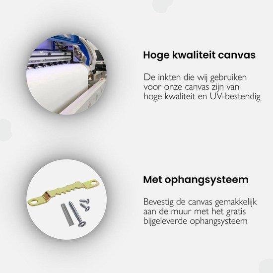 Artaza - Peinture sur toile - Fleurs sur fond Zwart - 80 x 100 - Groot - Photo sur toile - Impression sur toile