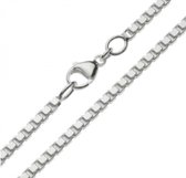 Venetiaanse -halsketting -65 cm -Zilver-Basis collier-Zonder hanger- Charme Bijoux