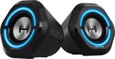 Edifier G1000 Speakers, 2.0, 10W, Bluetooth, Aux, USB, RGB, Zwart