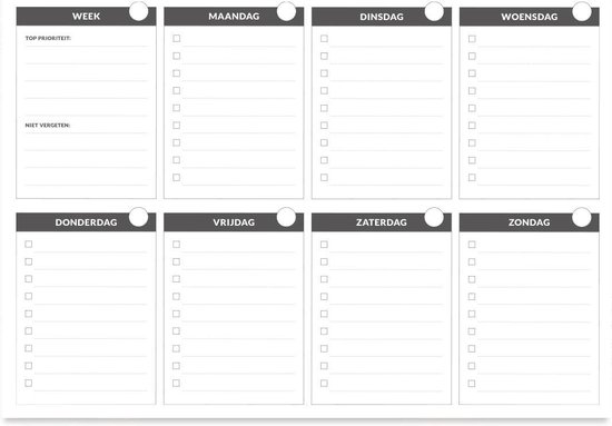 leven Uitmaken consumptie Planbooks - Weekplanner - Weekplanner papier - Deskplanner - Planner  Organizer -... | bol.com