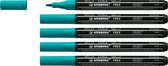 STABILO FREE - Acryl Marker - T100 - Ronde Punt - 1-2 mm - Turquoise Groen - Doos 5 stuks