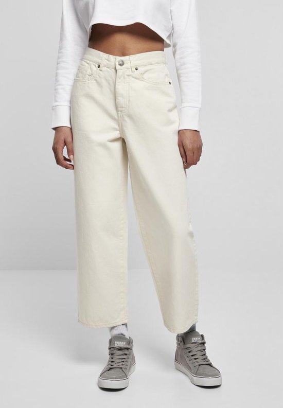 Pantalon large Urban Classics -Taille, 34 pouces- Crème Denim courte jambe large Wasit