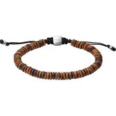 Fossil heren Armband kleur steen, edelstaal tijgeroog One Size 88171624