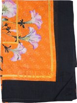 Guess Printed Kefiah 130X130 Dames Sjaal - Oranje