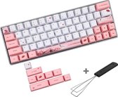 PBT Keycaps voor Keyboard met Keycap Puller - 73 Keycaps - Gaming - Toetsenbord - Voor 60% Keyboards - pink
