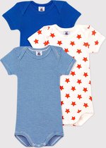 Petit Bateau 3 Pack Baby Jongens Rompertje - Maat 86