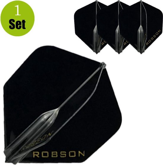 Robson Standaard Dartflights - Zwart- () van Robson — afbeelding 3