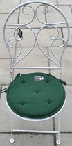 Mica Decorations 2 STUKS Ninet stoel crème met groene kussens 40x40x92cm