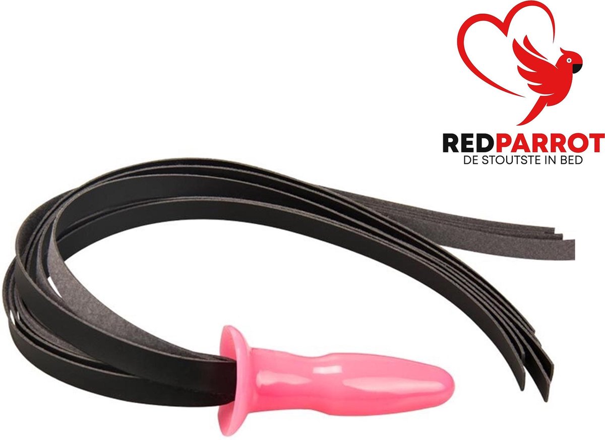 Goedkoopste Anale plug met lederen rijzweep - BDSM - Buttplug - PU - Spanking