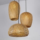 Hanglamp Rotan - Zinaps Bamboe Weven Hanglamp, Vintage Hanging Plafondlamp, Decoratieve Droplight Ornament - Willekeurig (WK 02129)