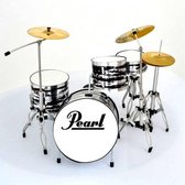 Miniatuur Pearl drumstel zwart/wit