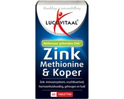 Lucovitaal Zink Methionine & Koper Voedingssupplement - 60 tabletten