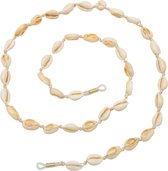 Dielay - Brillenkoord met Schelpen - Ketting voor Zonnebril - Beige