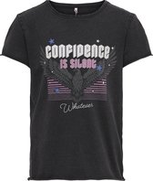 KIDS ONLY KONLUCY LIFE FIT S/S GOOD/SILENT TOP JRS Meisjes T-shirt - Maat 110/116