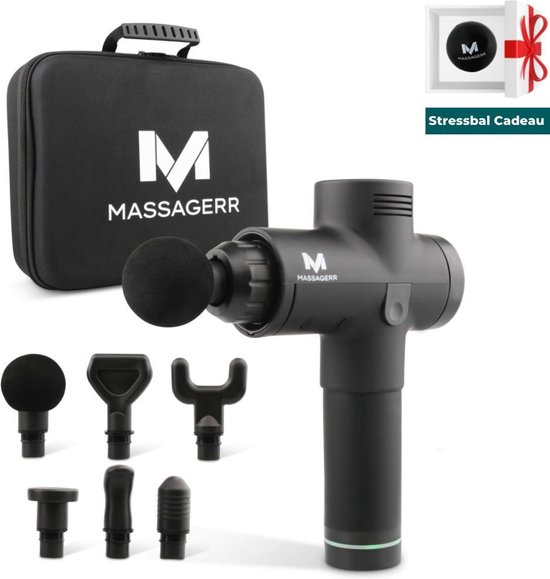 Massagerr® Massage Gun - 30 Snelheidsniveaus - 6 Opzetstukken - Massage Apparaat
