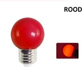 LED Bollamp E27 - 2 Watt - Rood