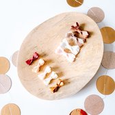 Setje baby haarspeldjes met strik pale gold | Baby