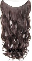 Wire hairextensions wavy bruin / rood - M2/33